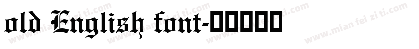 old English font字体转换